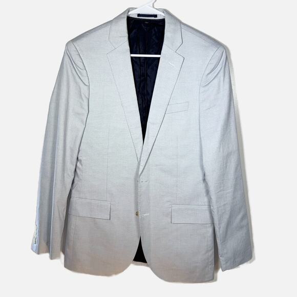 J.Crew Ludlow 36R J.Crew Ludlow Blazer Suit Jacket Mens Italian Cotton Tessuti - Picture 2 of 16